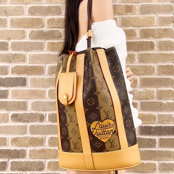 Louis Vuitton Reverse Monogram Stripe Randonnee Messenger Shoulder Bag M45968 - Picture 1 of 13